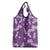 Hawaii Monstera Deliciosa Grocery Bag Purple Plumeria Polynesian Pattern - Polynesian Pride