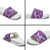 Hawaii Monstera Deliciosa Slide Sandals Purple Plumeria Polynesian Pattern - Polynesian Pride