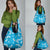 Hawaii Monstera Deliciosa Grocery Bag Blue Plumeria Polynesian Pattern - Polynesian Pride