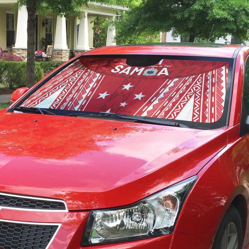 Samoa FAST Auto Sun Shade Forever Proud Samoan Tribal Pattern - Polynesian Pride