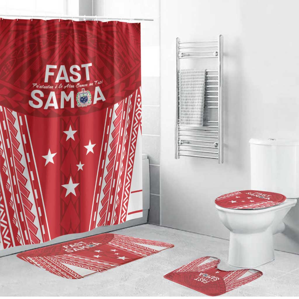 Samoa FAST Bathroom Set Forever Proud Samoan Tribal Pattern - Polynesian Pride