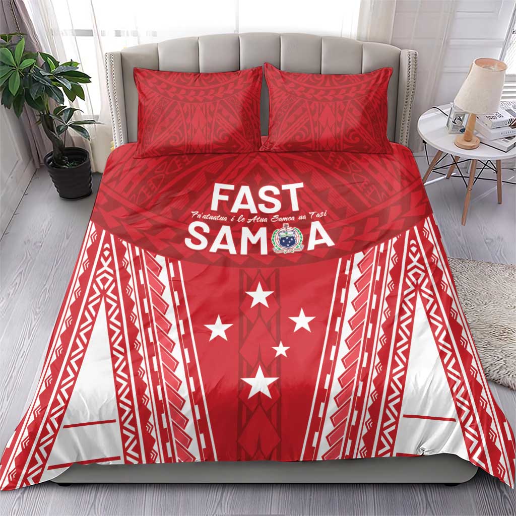 Samoa FAST Bedding Set Forever Proud Samoan Tribal Pattern - Polynesian Pride