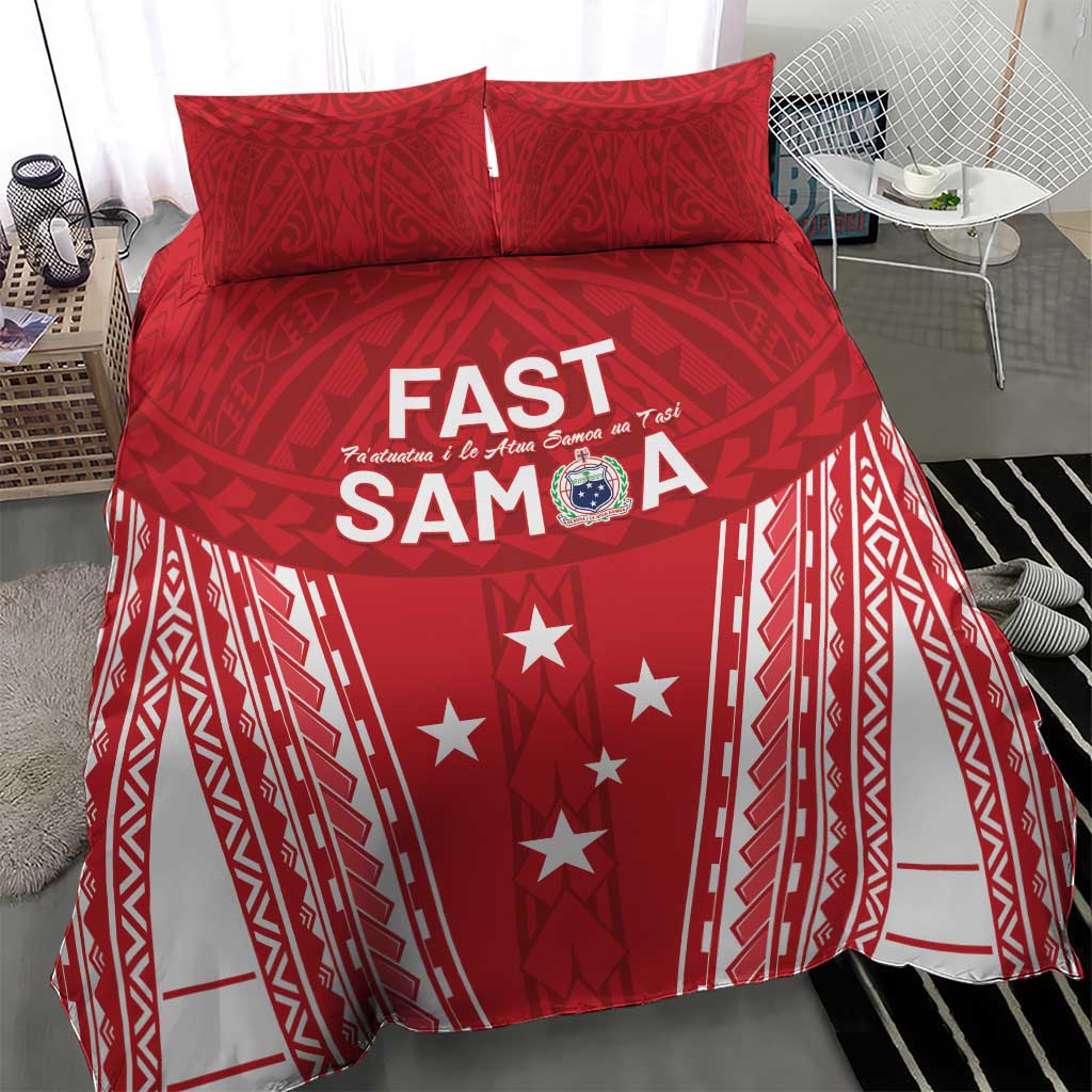 Samoa FAST Bedding Set Forever Proud Samoan Tribal Pattern - Polynesian Pride