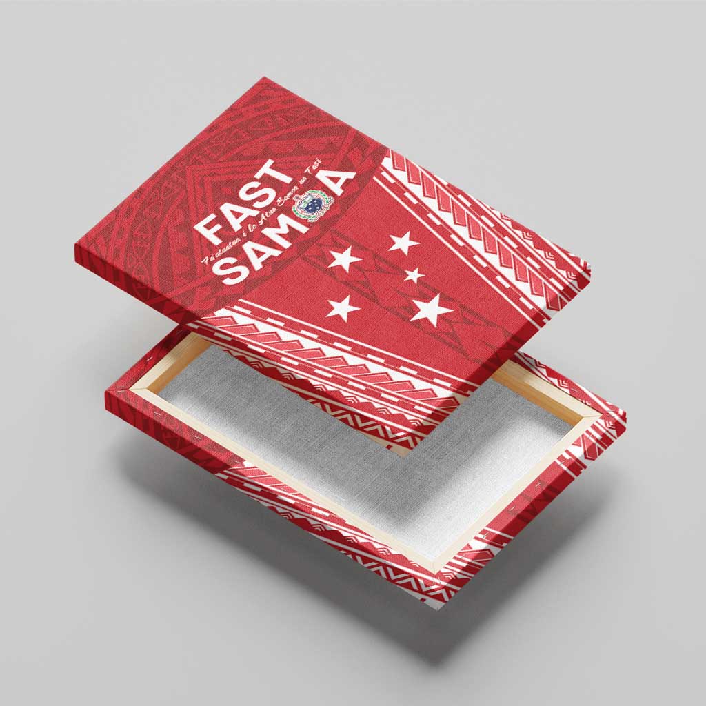 Samoa FAST Canvas Wall Art Forever Proud Samoan Tribal Pattern - Polynesian Pride