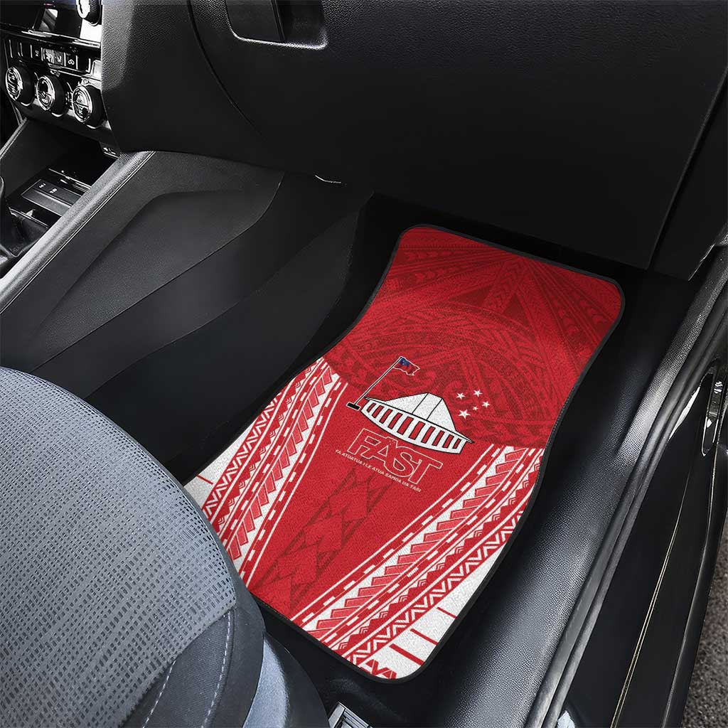 Samoa FAST Car Mats Forever Proud Samoan Tribal Pattern - Polynesian Pride