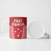 Samoa FAST Ceramic Mug Forever Proud Samoan Tribal Pattern - Polynesian Pride