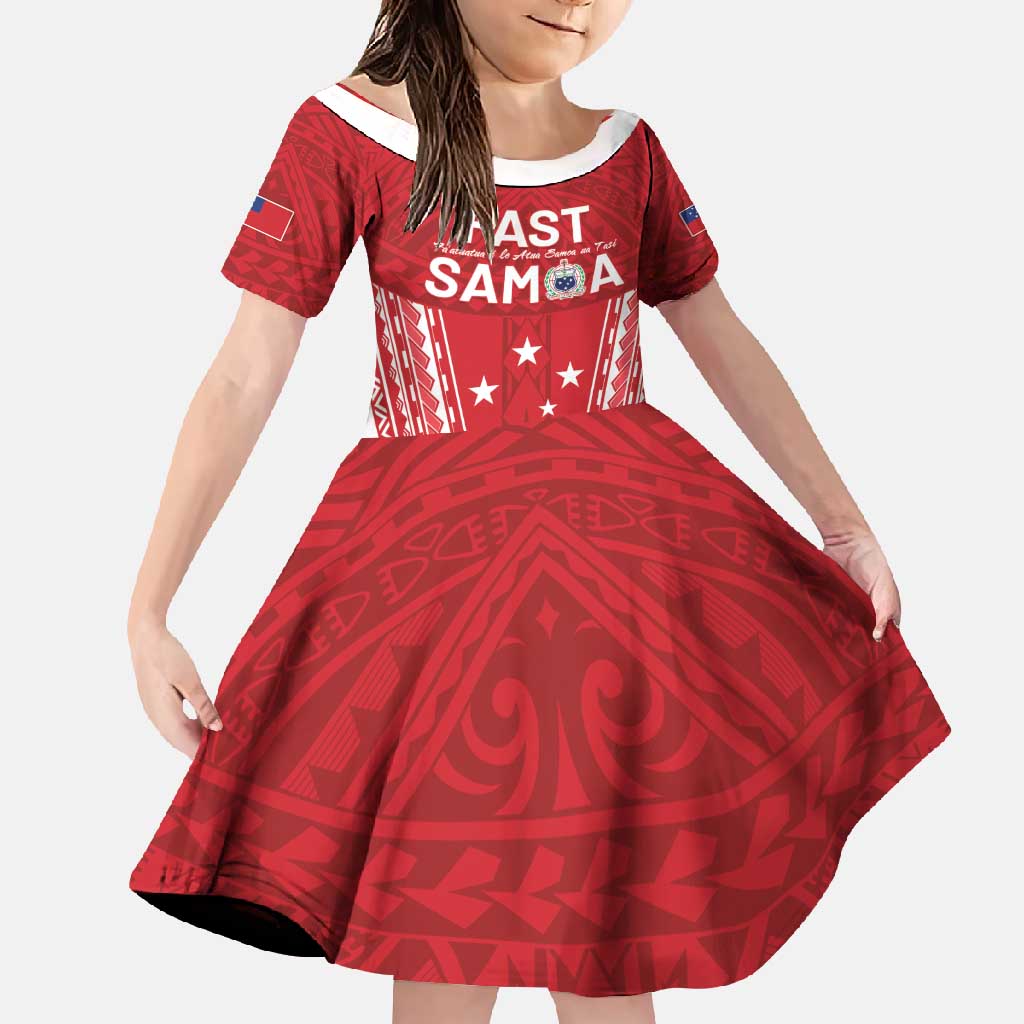 Samoa FAST Family Matching Long Sleeve Bodycon Dress and Hawaiian Shirt Forever Proud Samoan Tribal Pattern - Polynesian Pride
