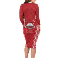 Samoa FAST Family Matching Long Sleeve Bodycon Dress and Hawaiian Shirt Forever Proud Samoan Tribal Pattern - Polynesian Pride