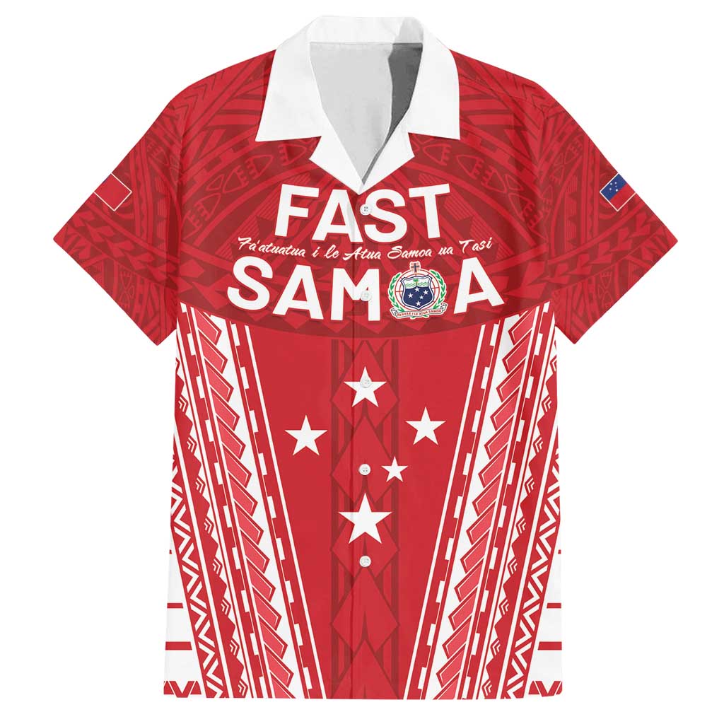 Samoa FAST Family Matching Tank Maxi Dress and Hawaiian Shirt Forever Proud Samoan Tribal Pattern - Polynesian Pride