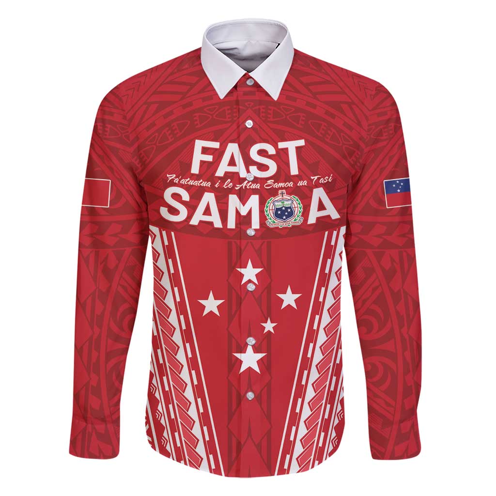 Samoa FAST Family Matching Tank Maxi Dress and Hawaiian Shirt Forever Proud Samoan Tribal Pattern - Polynesian Pride
