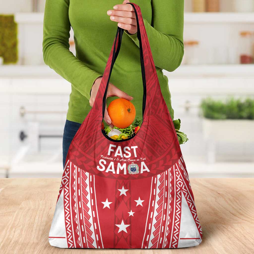 Samoa FAST Grocery Bag Forever Proud Samoan Tribal Pattern - Polynesian Pride