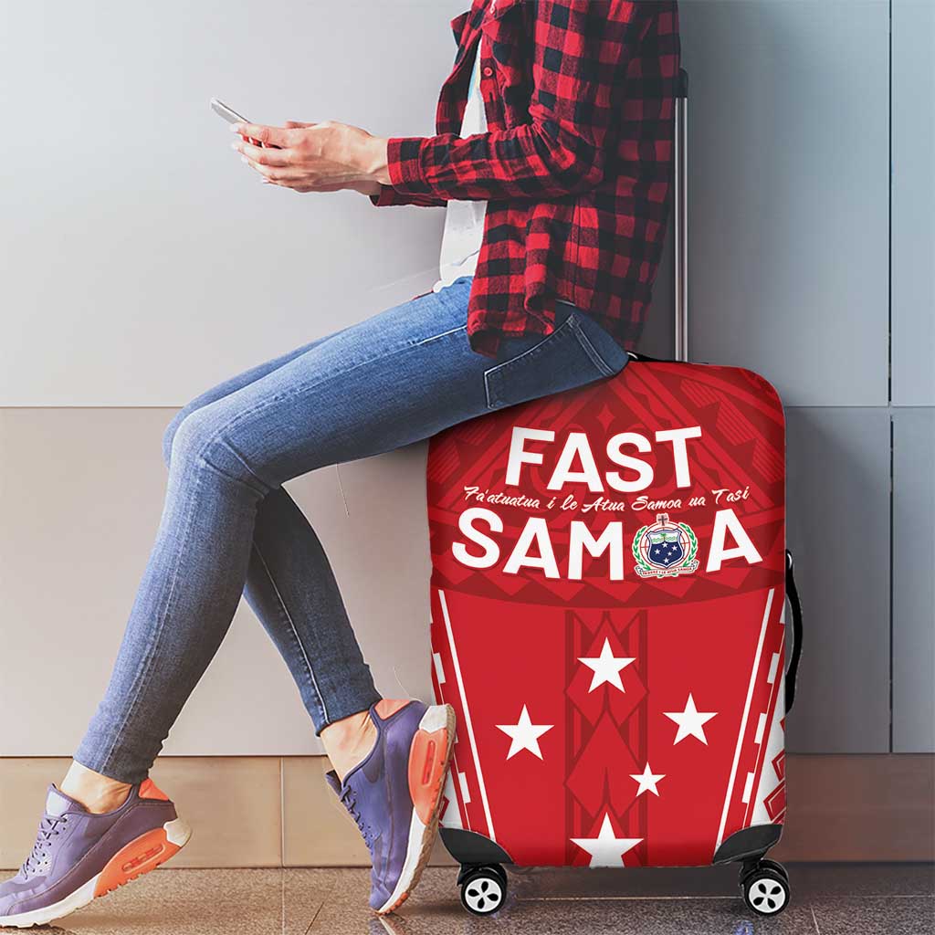 Samoa FAST Luggage Cover Forever Proud Samoan Tribal Pattern - Polynesian Pride