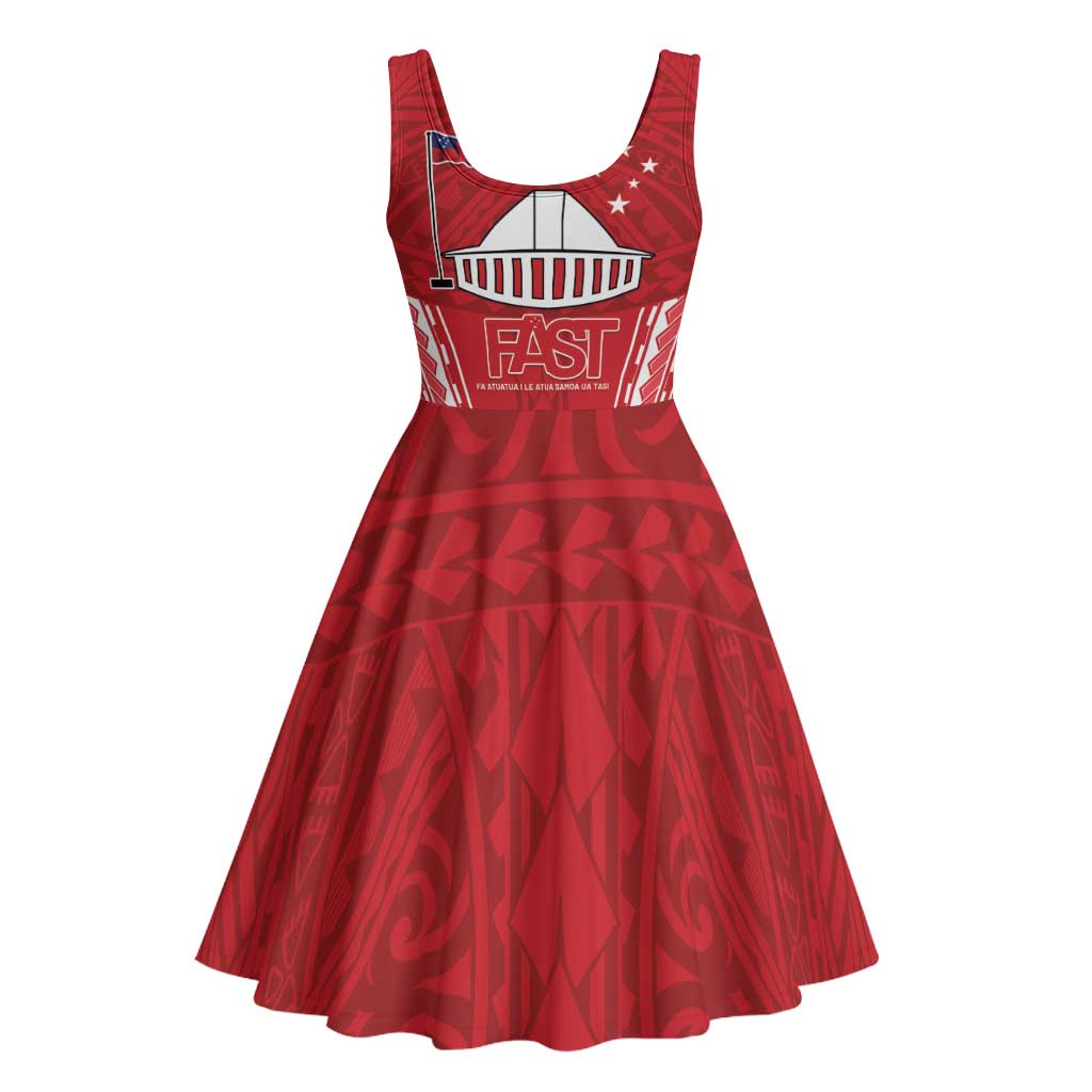Samoa FAST Midi Dress Forever Proud Samoan Tribal Pattern - Polynesian Pride