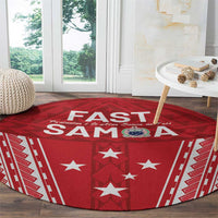 Samoa FAST Round Carpet Forever Proud Samoan Tribal Pattern - Polynesian Pride