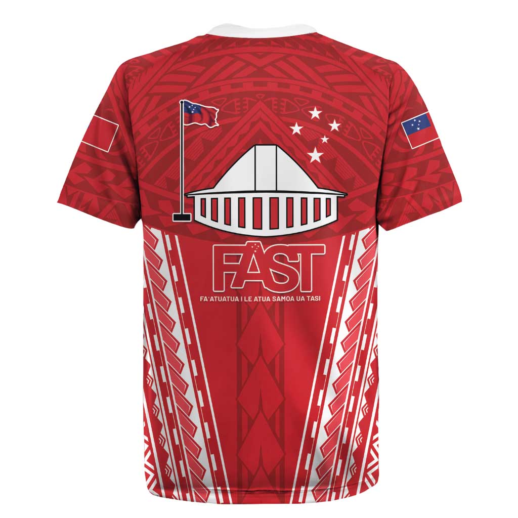Samoa FAST Rugby Jersey Forever Proud Samoan Tribal Pattern - Polynesian Pride