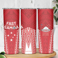 Samoa FAST Skinny Tumbler Forever Proud Samoan Tribal Pattern - Polynesian Pride