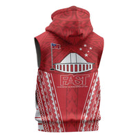 Samoa FAST Sleeveless Zip Hoodie Forever Proud Samoan Tribal Pattern - Polynesian Pride