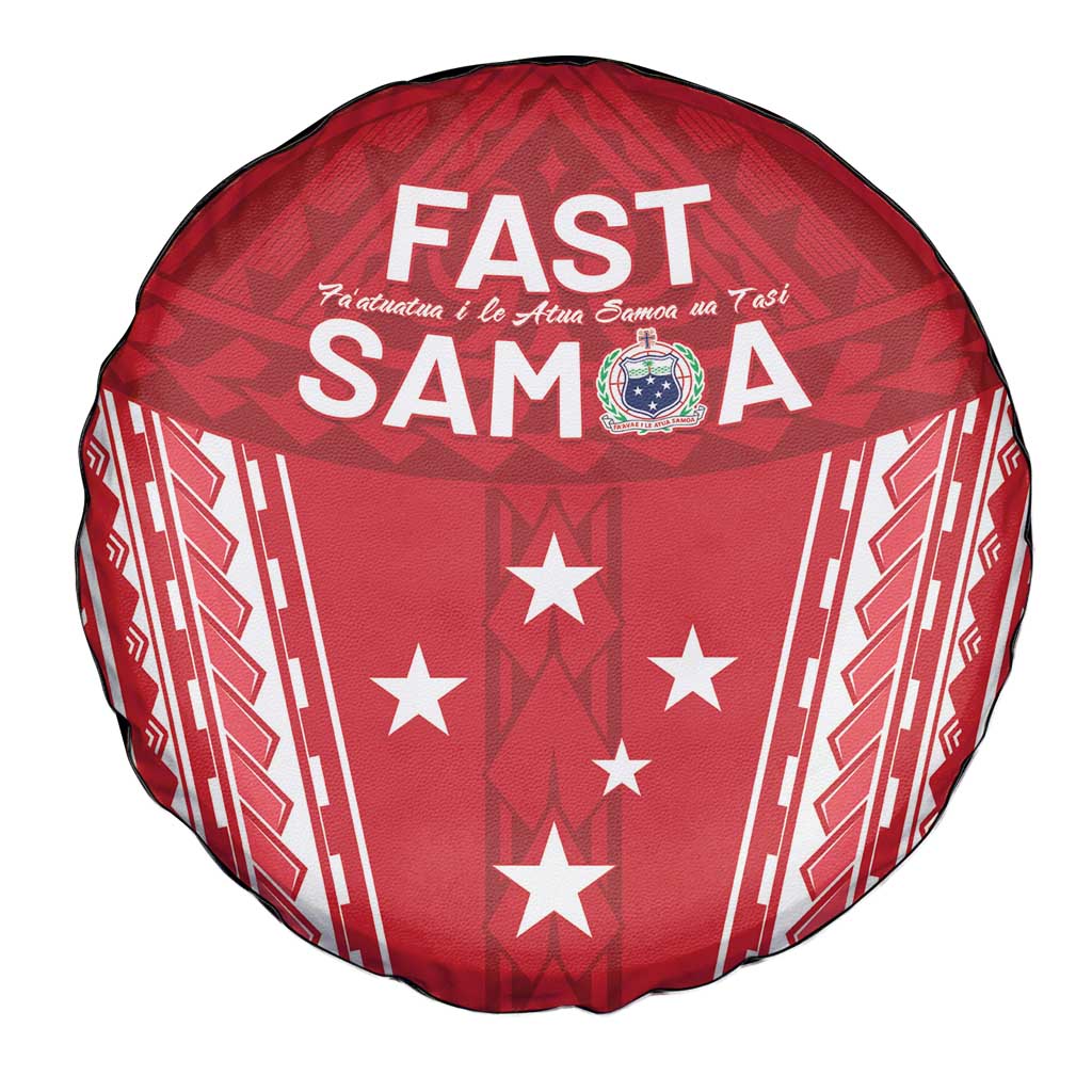 Samoa FAST Spare Tire Cover Forever Proud Samoan Tribal Pattern - Polynesian Pride