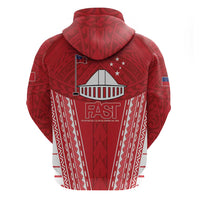 Samoa FAST Zip Hoodie Forever Proud Samoan Tribal Pattern - Polynesian Pride