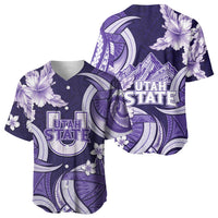 Utah State Polynesian Heritage Baseball Jersey Floral Tribal Pattern Tropical Flowers LT05 - Polynesian Pride