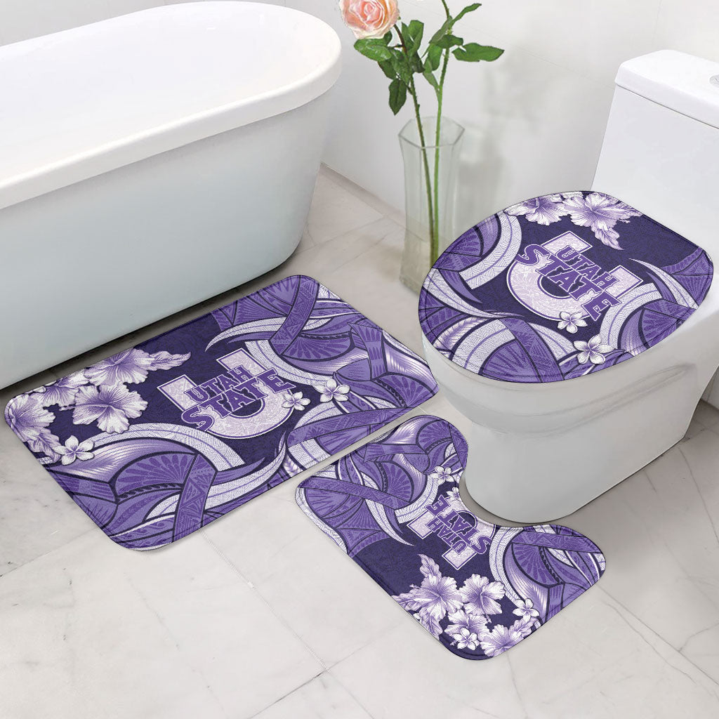 Utah State Polynesian Heritage Bathroom Set Floral Tribal Pattern Tropical Flowers LT05 - Polynesian Pride