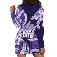 Utah State Polynesian Heritage Hoodie Dress Floral Tribal Pattern Tropical Flowers LT05 - Polynesian Pride