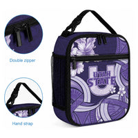 Utah State Polynesian Heritage Lunch Bag Floral Tribal Pattern Tropical Flowers