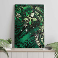 Hawaii Makahiki Season Canvas Wall Art Floral Tribal Tattoo Green Galaxy LT05 - Polynesian Pride
