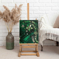 Hawaii Makahiki Season Canvas Wall Art Floral Tribal Tattoo Green Galaxy LT05 - Polynesian Pride