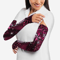 Hawaii Makahiki Season Arm Sleeves Floral Tribal Tattoo Pink Galaxy - Polynesian Pride