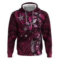 Hawaii Makahiki Season Hoodie Floral Tribal Tattoo Pink Galaxy