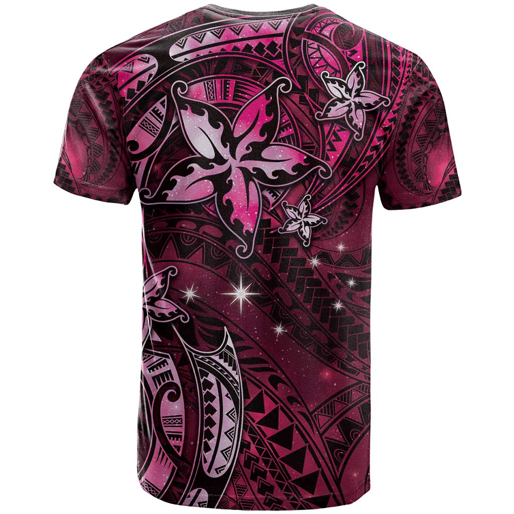 Hawaii Makahiki Season T Shirt Floral Tribal Tattoo Pink Galaxy