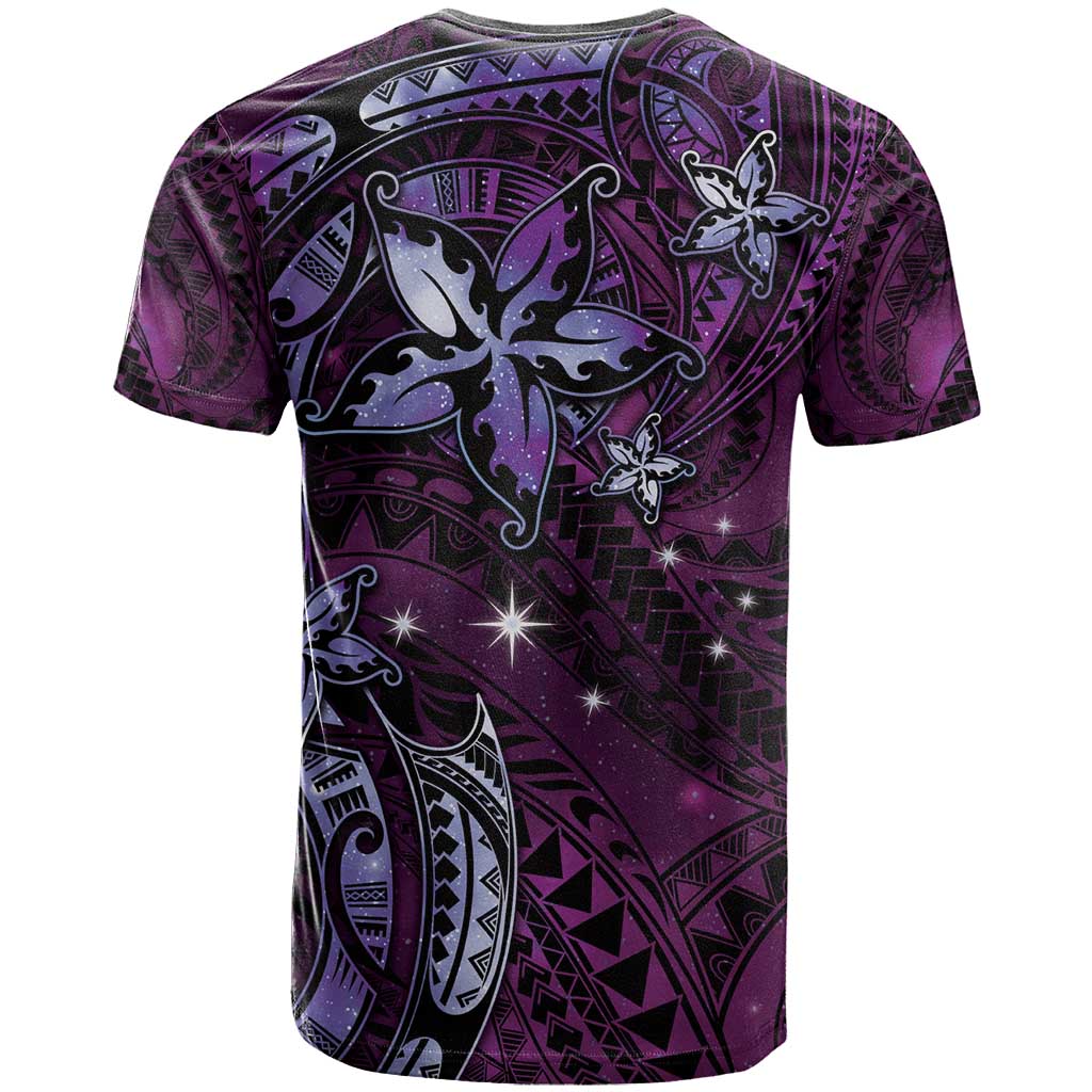 Hawaii Makahiki Season T Shirt Floral Tribal Tattoo Purple Galaxy