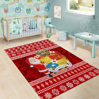 Tonga Christmas Area Rug Kilisimasi Fiefia Santas Coat Of Arms LT05 - Polynesian Pride