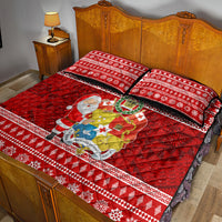 Tonga Christmas Quilt Bed Set Kilisimasi Fiefia Santas Coat Of Arms LT05 - Polynesian Pride
