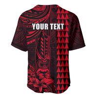 Personalized Hawaii Hauoli Makahiki Hou Baseball Jersey Lono Hawaiian God Kakau Polynesian Tribal Red LT05 - Polynesian Pride