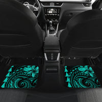 Hawaii Hauoli Makahiki Hou Car Mats Lono Hawaiian God Kakau Polynesian Tribal Turquoise LT05 - Polynesian Pride