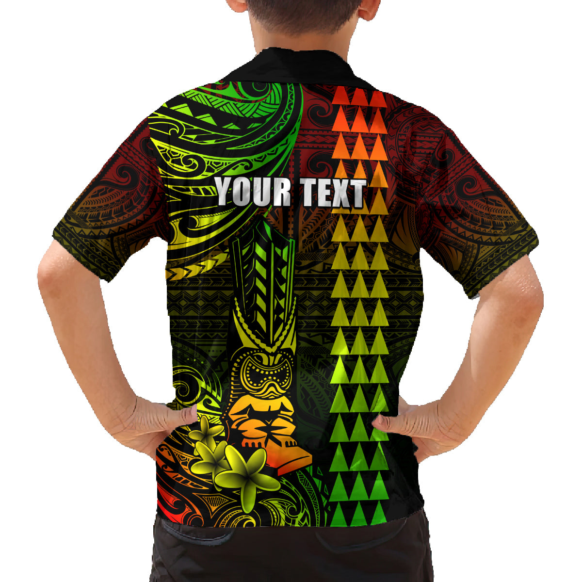 Personalized Hawaii Hauoli Makahiki Hou Family Matching Summer Maxi Dress and Hawaiian Shirt Lono Hawaiian God Kakau Polynesian Tribal Reggae LT05 - Polynesian Pride