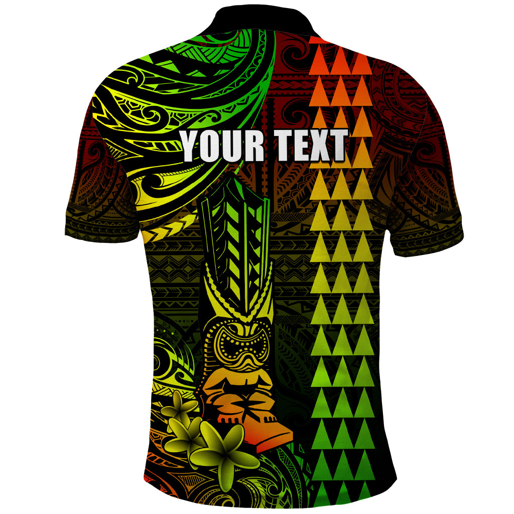 Personalized Hawaii Hauoli Makahiki Hou Polo Shirt Lono Hawaiian God Kakau Polynesian Tribal Reggae LT05 - Polynesian Pride