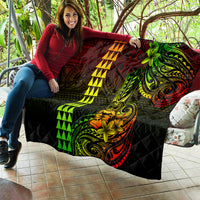 Hawaii Hauoli Makahiki Hou Quilt Lono Hawaiian God Kakau Polynesian Tribal Reggae LT05 - Polynesian Pride