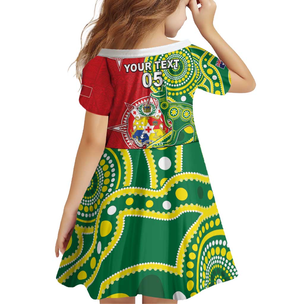 Custom Tonga Australia Rugby Family Matching Puletasi and Hawaiian Shirt Kangaroos And Tonga Mate Maa Together