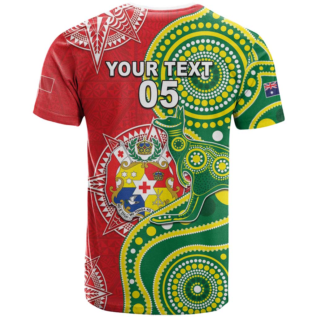 Custom Tonga Australia Rugby T Shirt Kangaroos And Tonga Mate Maa Together