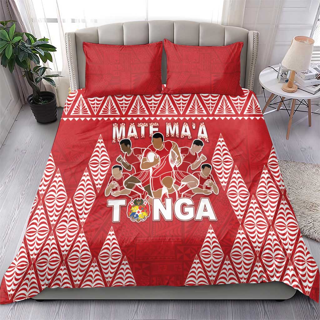 Tonga Rugby Bedding Set Tonga Mate Ma'a Take The Lead