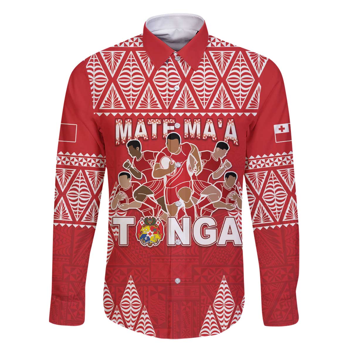Custom Tonga Rugby Family Matching Off The Shoulder Long Sleeve Dress and Hawaiian Shirt Tonga Mate Ma'a Take The Lead