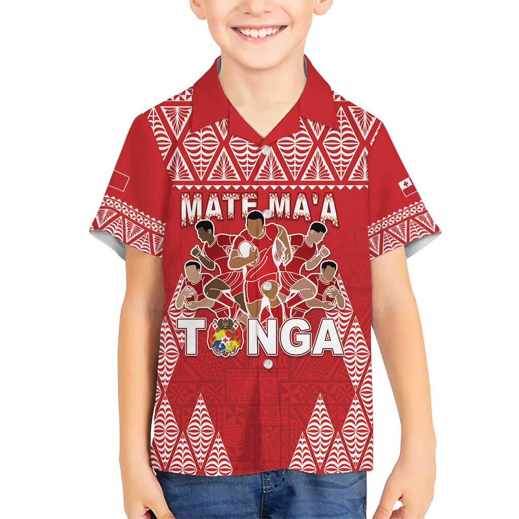 Custom Tonga Rugby Hawaiian Shirt Tonga Mate Ma'a Take The Lead