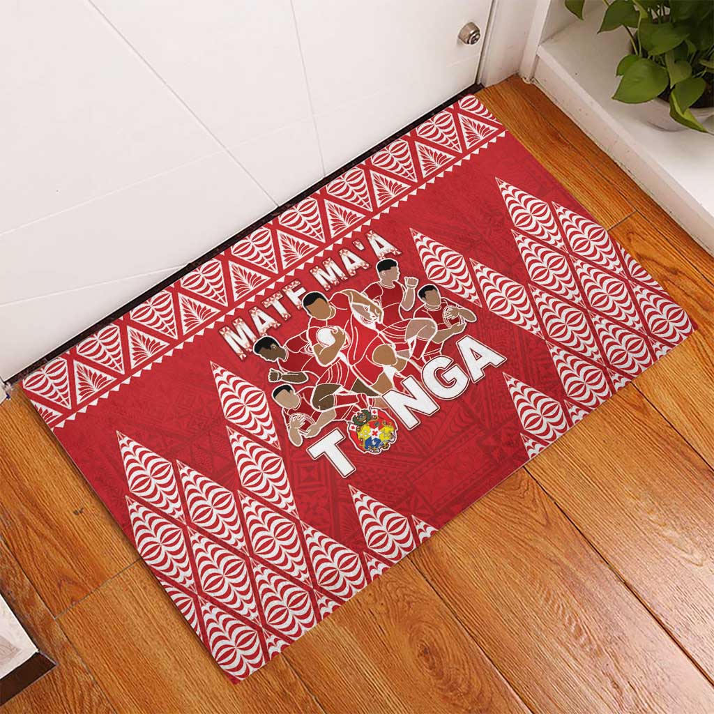 Tonga Rugby Rubber Doormat Tonga Mate Ma'a Take The Lead