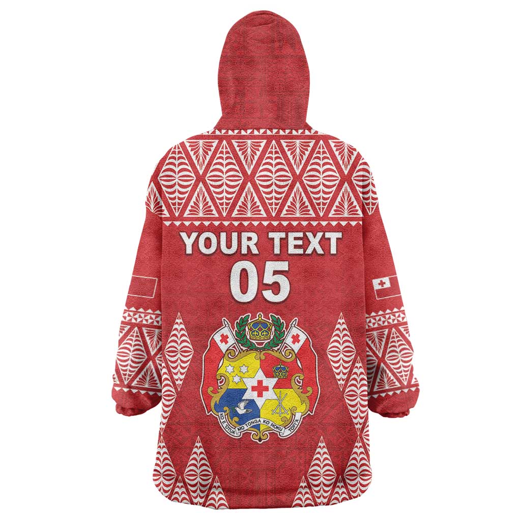 Custom Tonga Rugby Wearable Blanket Hoodie Tonga Mate Ma'a Take The Lead