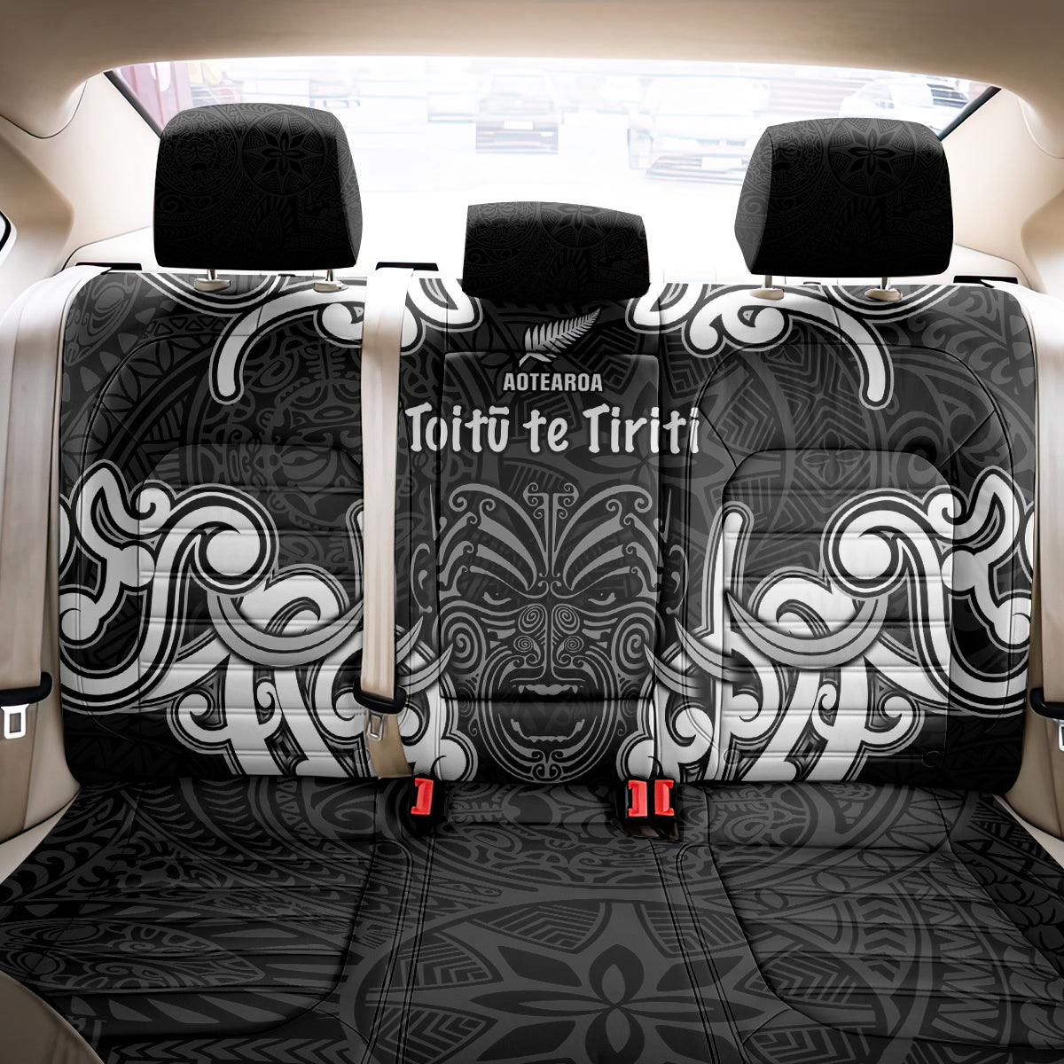 Aotearoa Back Car Seat Cover Toitu Te Tiriti O Waitangi LT05 - Polynesian Pride