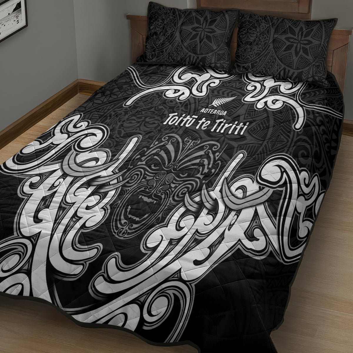 Aotearoa Quilt Bed Set Toitu Te Tiriti O Waitangi LT05 - Polynesian Pride