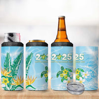 2025 Aloha Hawaii 4 in 1 Can Cooler Tumbler Tropical Flowers And Honu